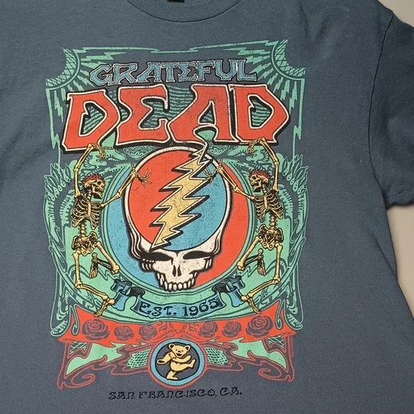 Grateful Dead Blue and Red Short Sleeve Tee Size M Circa 2024 - Picture 3 of 7